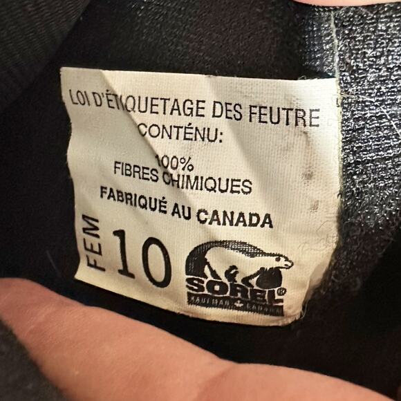 Sorel Kaufman Brown Leather Short Ankle Winter Felt Liner Boots Women 10 - Picture 7 of 8